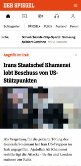 Der Spiegel Website responsiv