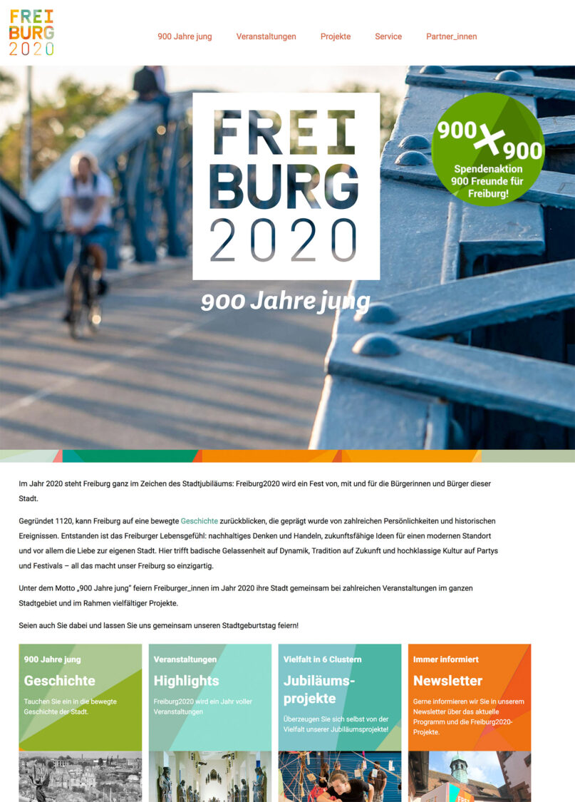 Freiburg 2020 Website
