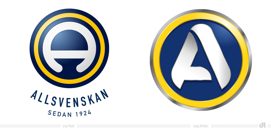 Allsvenskan Logo – vorher und nachher