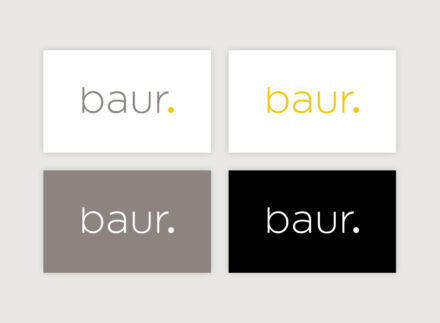 Baur Logo (2020) Varianten, Quelle: Baur