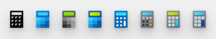 Windows Calculator Icons, Quelle: Medium/Microsoft