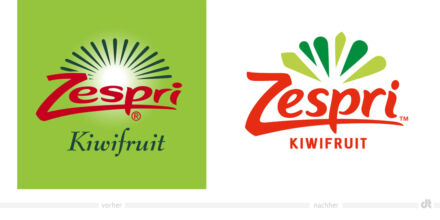 Zespri Logo – vorher und nachher