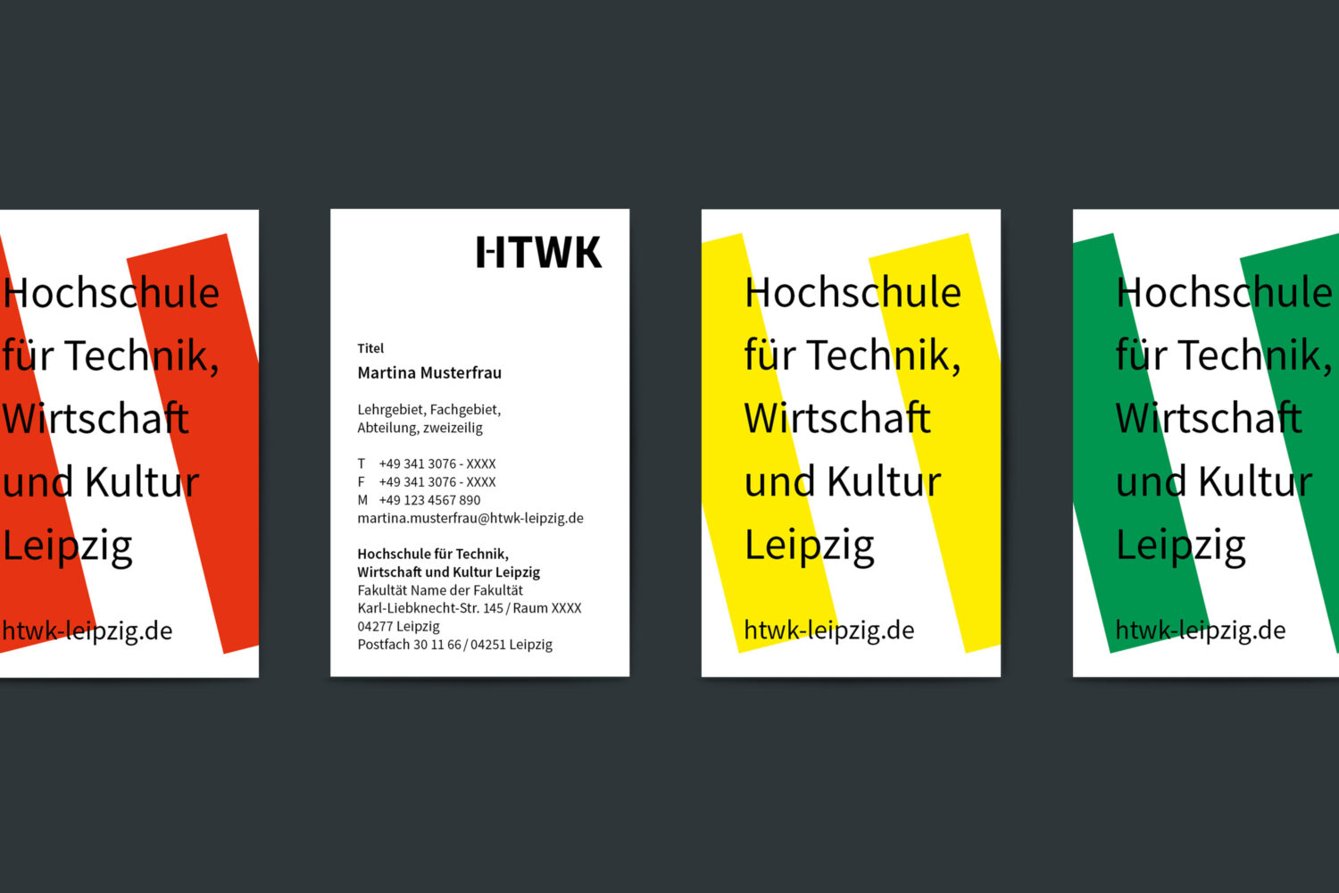 HTWK Corporate Design – Visitenkarte, Quelle: Wenke & Rottke