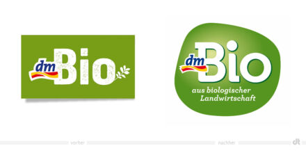 dmBio Bio Logo – vorher und nachher