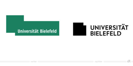 Uni Bielefeld Logo – vorher und nachher