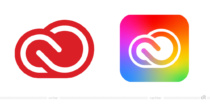 Adobe Creative Cloud Icon – vorher und nachher, Bildquelle: Adobe, Bildmontage: dt