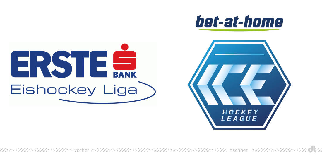 bet-at-home ICE Hockey League Logo – vorher und nachher, Bildquelle: bet-at-home ICE Hockey League/EBEL, Bildmontage: dt