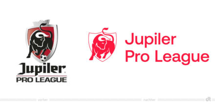 Jupiler Pro League Logo – vorher und nachher, Bildquelle: Pro League, Bildmontage: dt