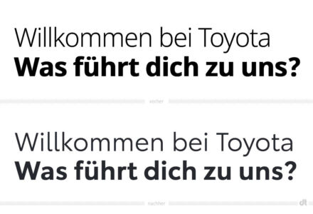 Toyota Typo – vorher und nachher, Bildquelle: Toyota Europe, Bildmontage: dt