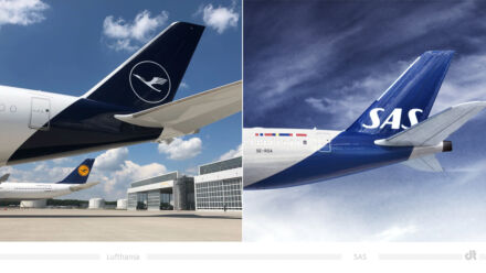 Heck Airbus Lufthansa und SAS