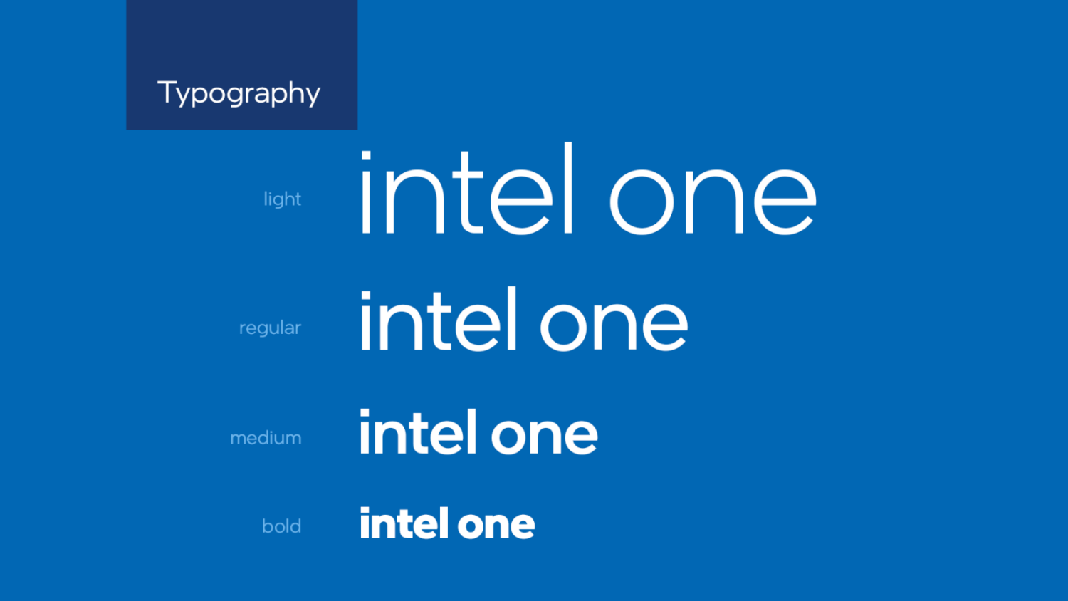 Intel Brand Typography, Quelle: Intel