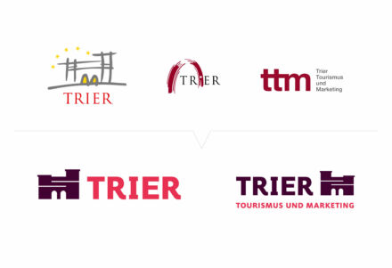 Trier Corporate Design – Logos vorher und nachher, Quelle: Stadtverwaltung Trier