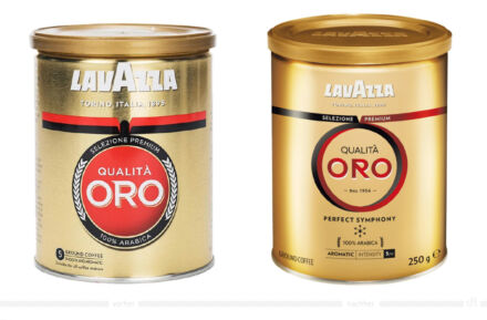 Lavazza QualitÃ  Oro Kaffee Pulver 250g Dose – vorher und nachher