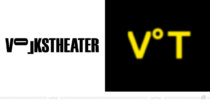 Volkstheater Wien Logo – vorher und nachher, Bildquelle: Volkstheater Wien, Bildmontage: dt