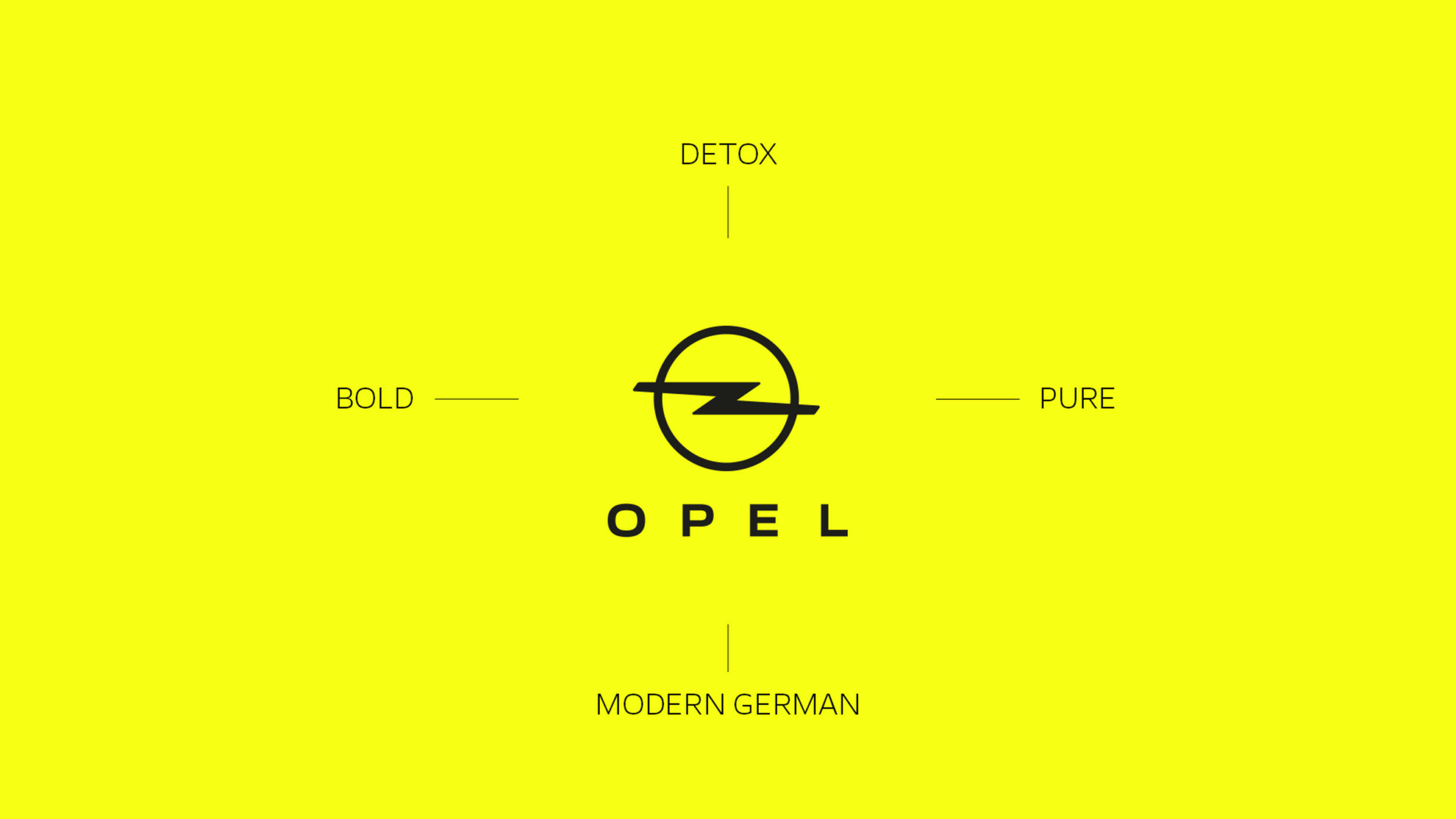 Opel Logo (2020) / Detox, Pure, Modern German, Bold, Quelle: Opel