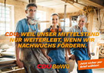 Landtagswahl Baden-Württemberg 2021 CDU – Plakat, Quelle: CDU Baden-Württemberg