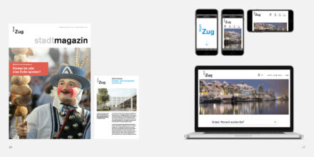 Stadt Zug Corporate Design – Anwendungen, Quelle: Stadt Zug