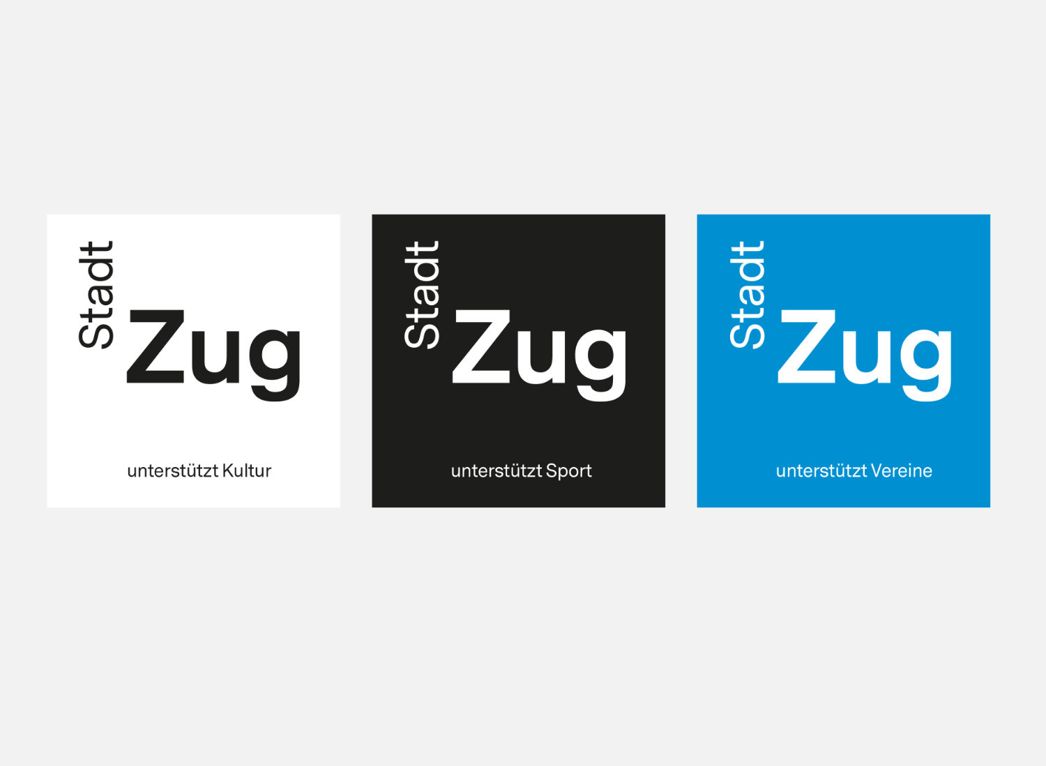Stadt Zug Corporate Design – Logo Varianten, Quelle: Stadt Zug