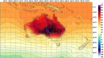 Australien Temperaturen Farbskala (2013)
