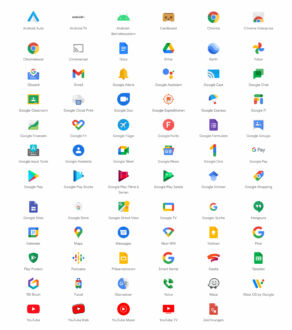 Google Produkte – Logos, Quelle: Google