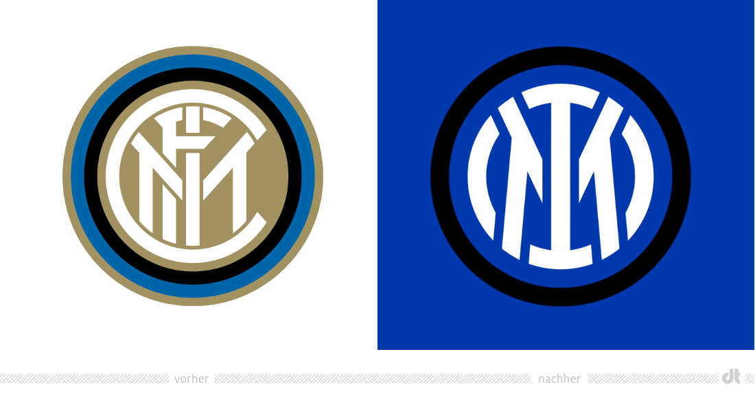 Inter Mailand Logo – vorher und nachher