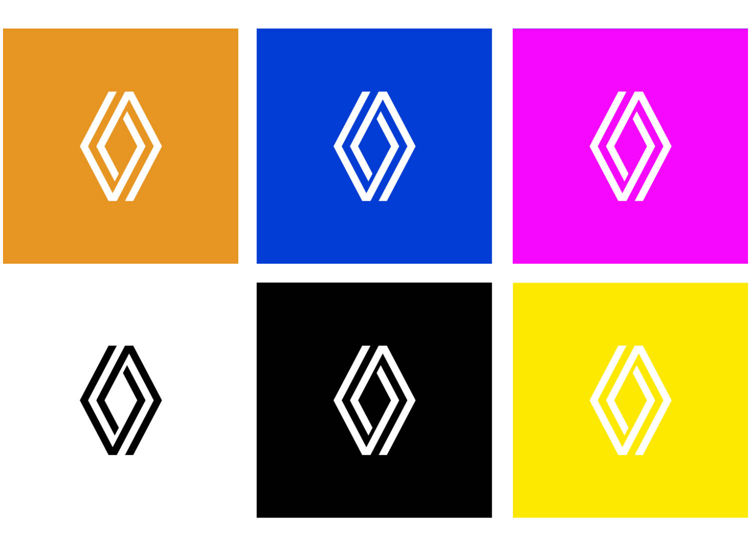 Renault Logo Varianten, Quelle: Renault