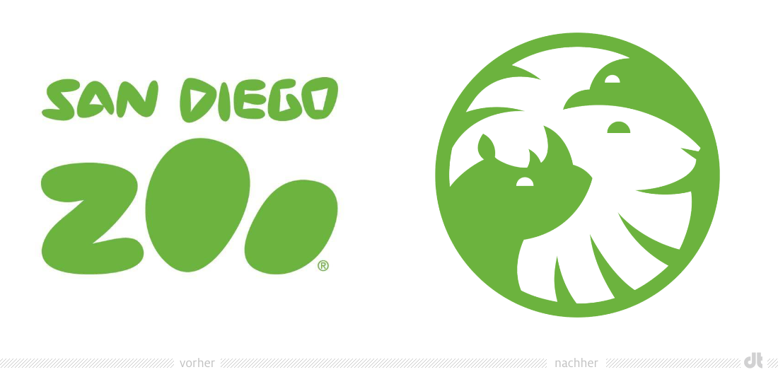 San Diego Zoo Logo – vorher und nachher
