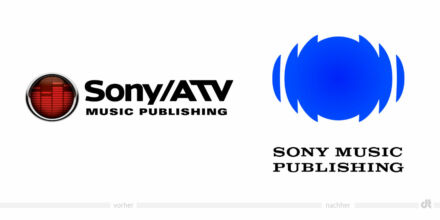 Sony Music Publising Logo – vorher und nachher, Bildquelle: Sony Music Publishing, Bildmontage: dt