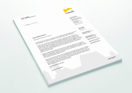 Coburg Corporate Design – Briefpapier, Quelle: Stadtverwaltung Coburg