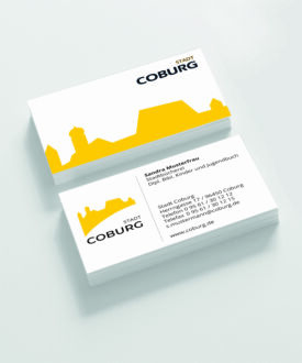 Coburg Corporate Design – Visitenkarten, Quelle: Stadtverwaltung Coburg