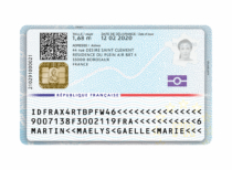 Frankreich Personalausweis (Rückseite), Quelle: Französische Regierung / Wikipedia