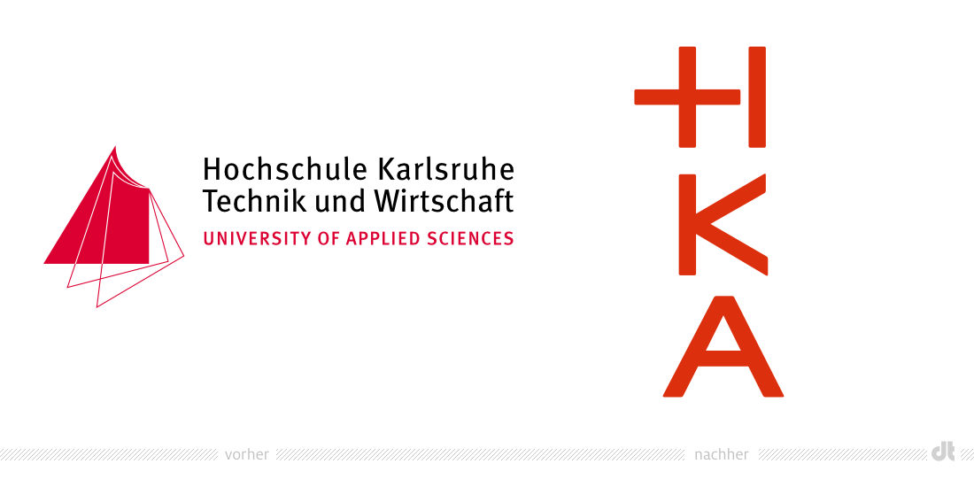 Hochschule Karlsruhe Logo – vorher und nachher, Bildquelle: CAPITAL, Bildmontage: dt