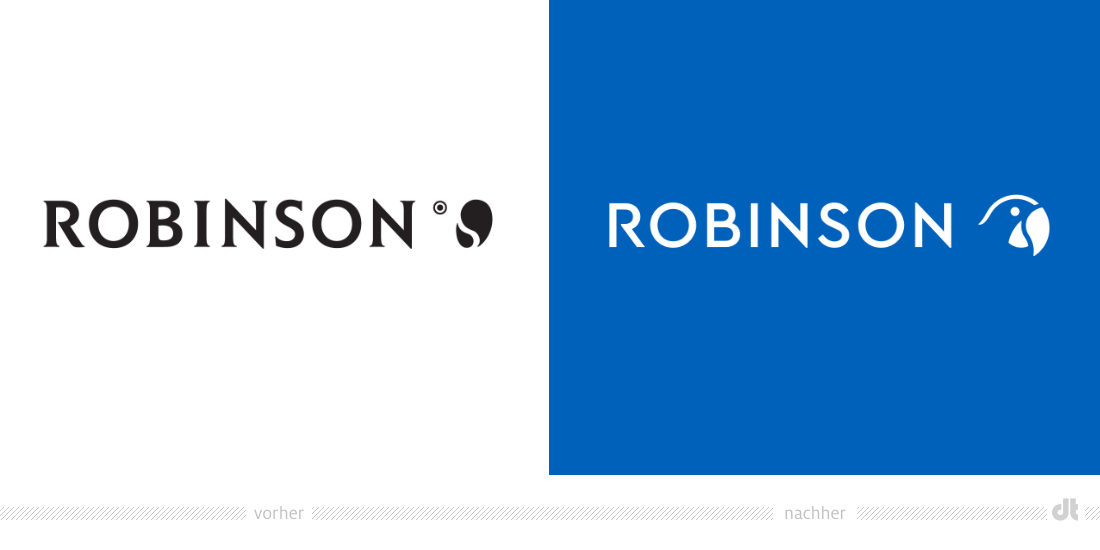 Robinson Club Logo – vorher und nachher, Bildquelle: Robinson Club, Bildmontage: dt