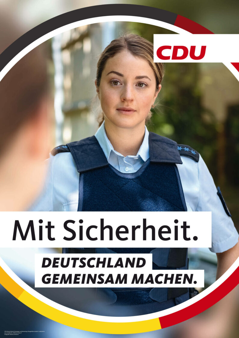 CDU Plakat Bundestagswahl 2021 – Sicherheit, Quelle: CDU