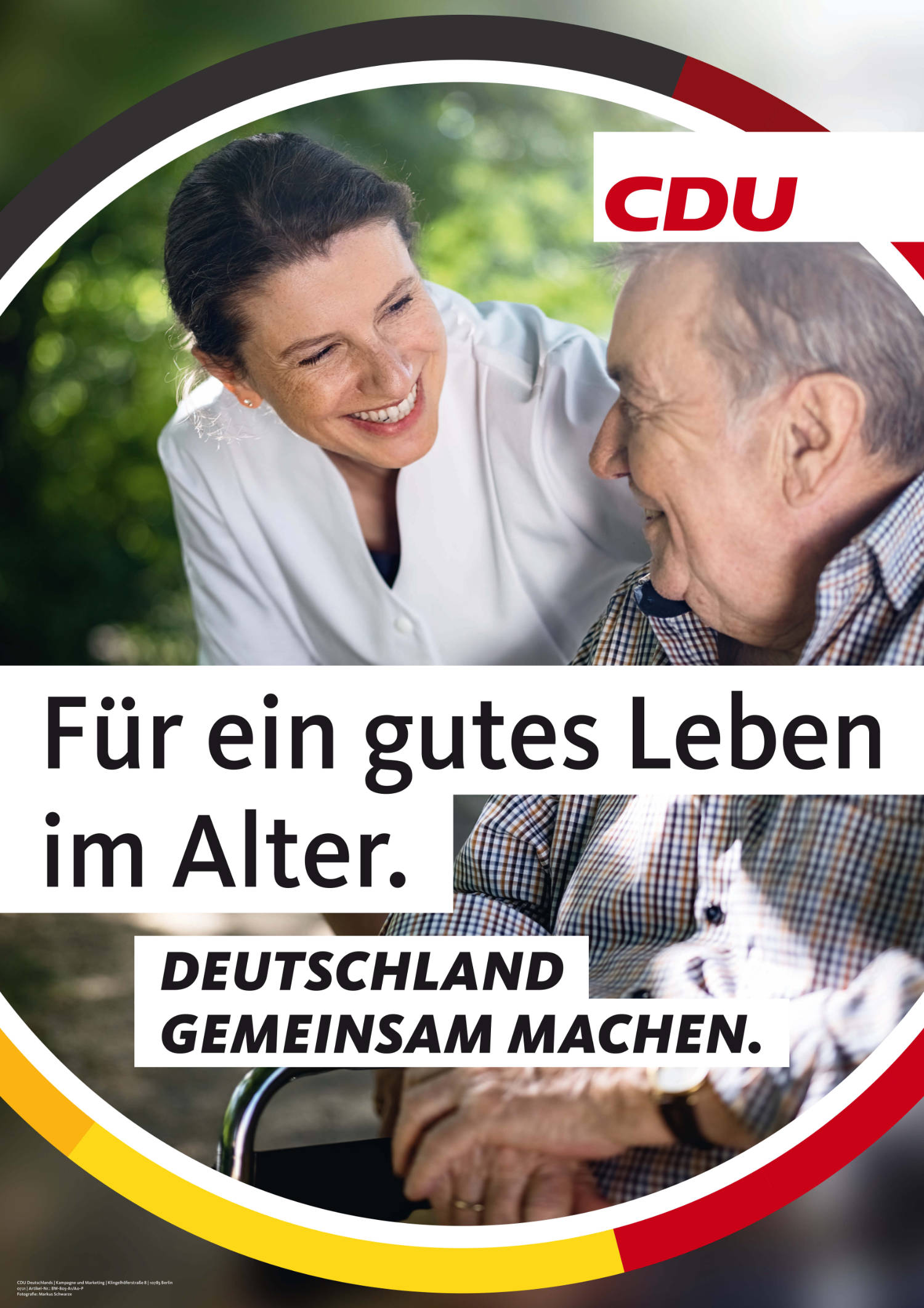 CDU Plakat Bundestagswahl 2021 – Alter/Pflege, Quelle: CDU