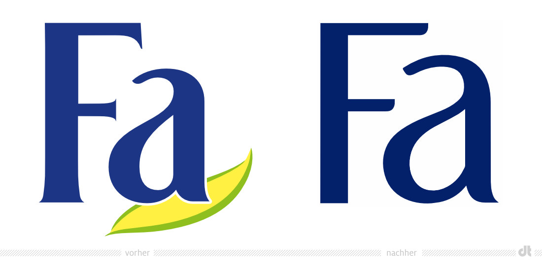 Fa Logo – vorher und nachher