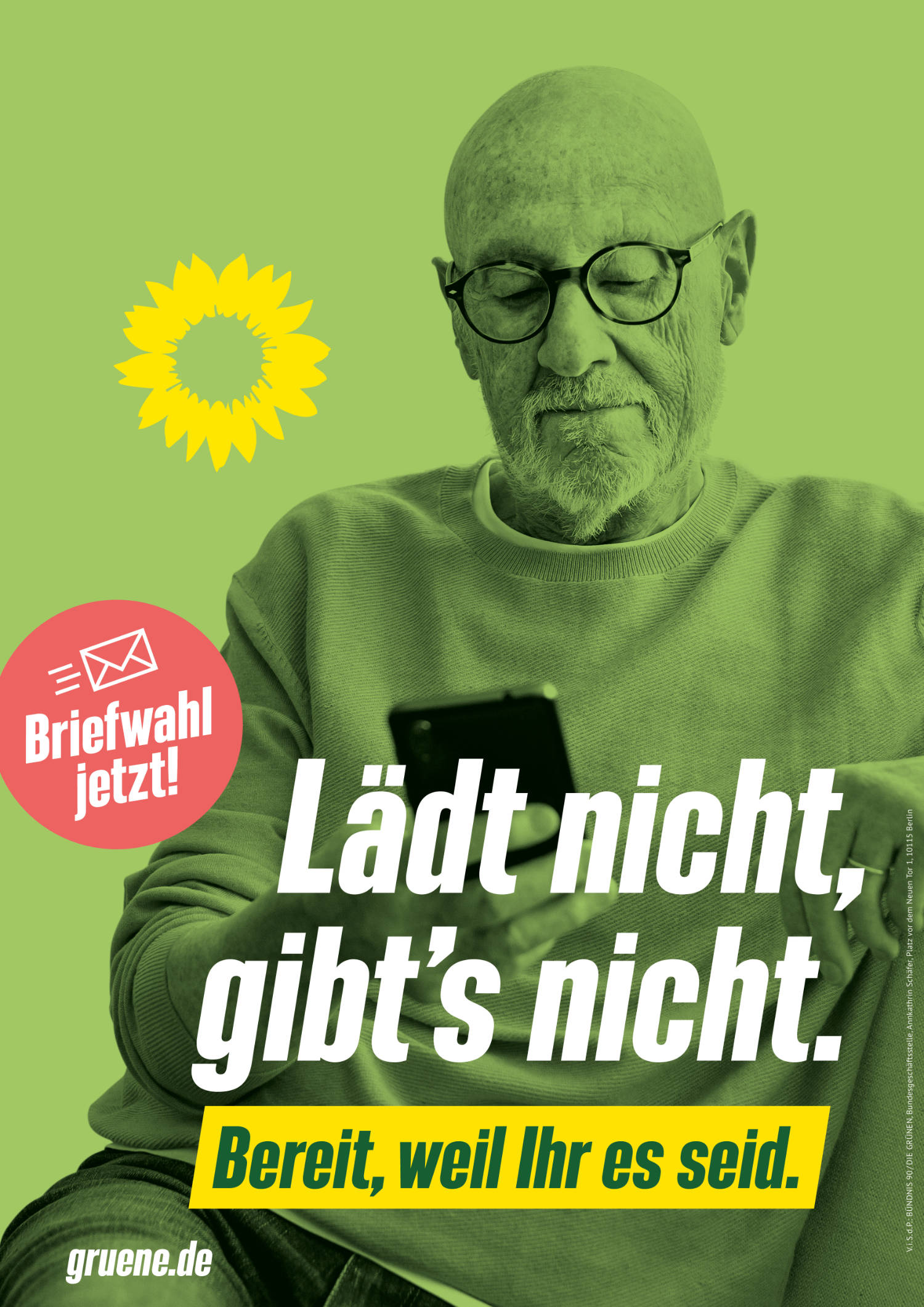 Bündnis90/Die Grünen Plakat Bundestagswahl 2021 – Digitalisierung