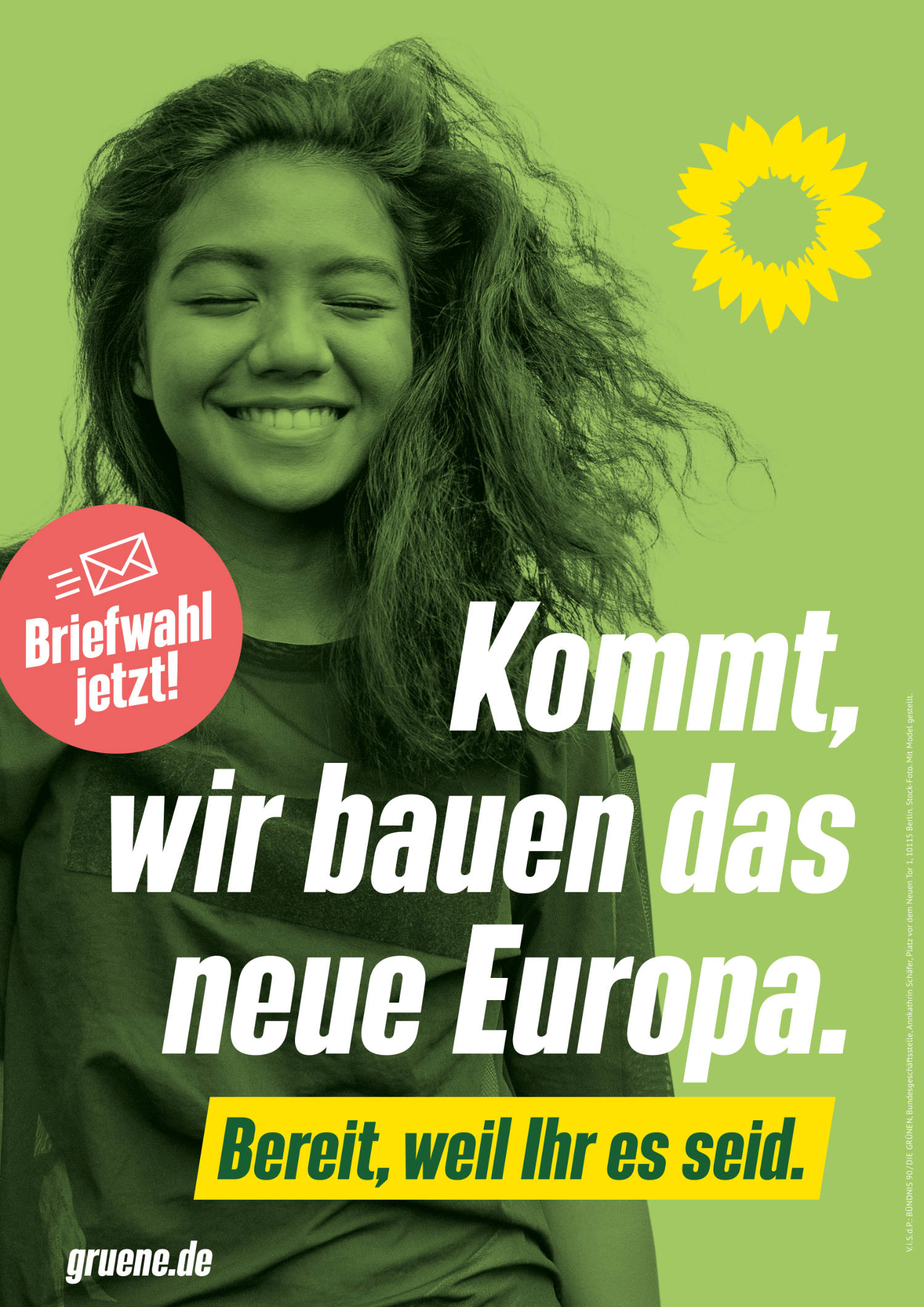 Bündnis90/Die Grünen Plakat Bundestagswahl 2021 – Europa