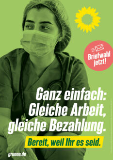 Bündnis90/Die Grünen Plakat Bundestagswahl 2021 – Gleichberechtigung