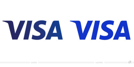 Visa Logo – vorher und nachher