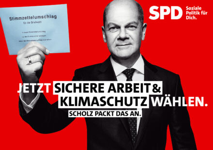 SPD Plakat Bundestagswahl 2021 – Sichere Arbeit