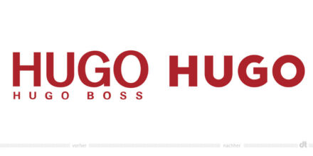 Hugo Logo – vorher und nachher