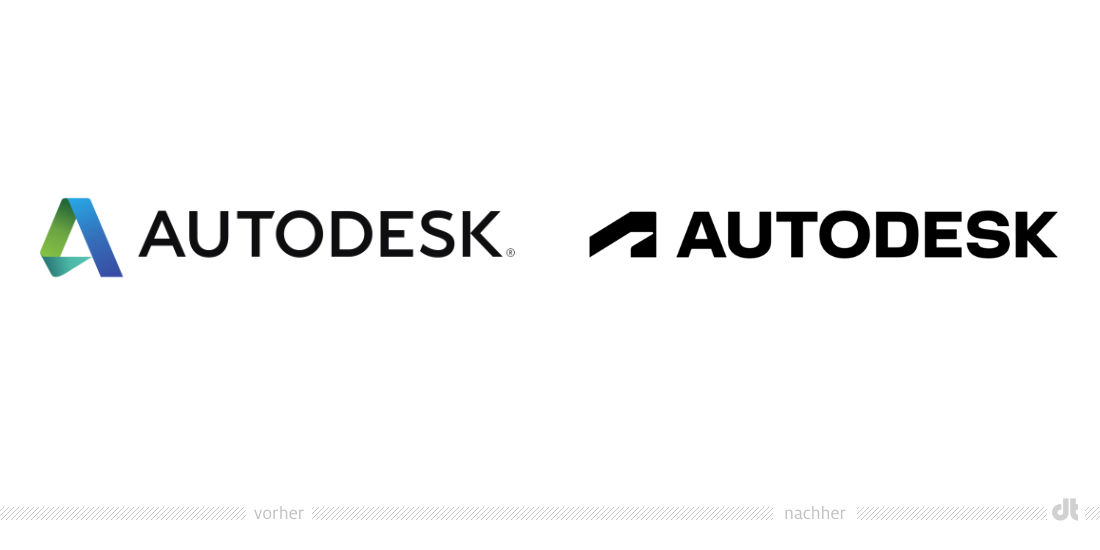 Autodesk Logo – vorher und nachher