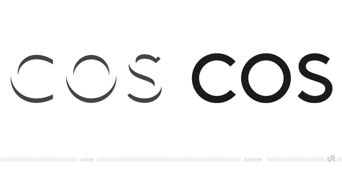 COS Logo – vorher und nachher