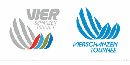 Vierschanzentournee Logo – vorher und nachher