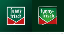 funny-frisch Logo – vorher und nachher, Bildquelle: Intersnack Knabber-Gebäck GmbH & Co. KG, Bildmontage: dt