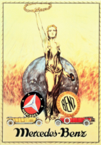 Mercedes Werbeplakat aus dem Jahr 1926