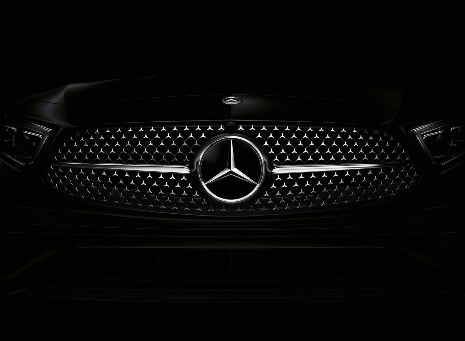Mercedes-Stern am Fahrzeug (Front)