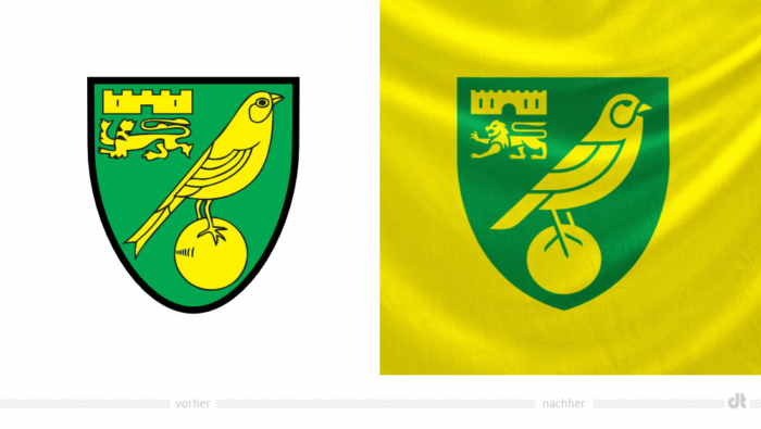 Norwich City Logo – vorher und nachher