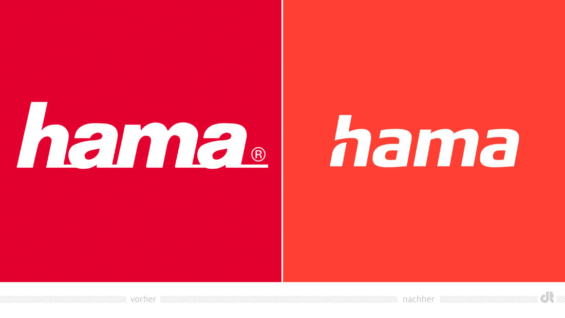 Hama Logo – vorher und nachher